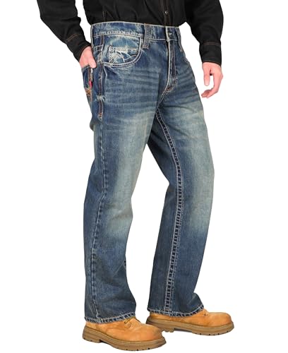 TICOMELA Men's Flame Resistant Work Jeans