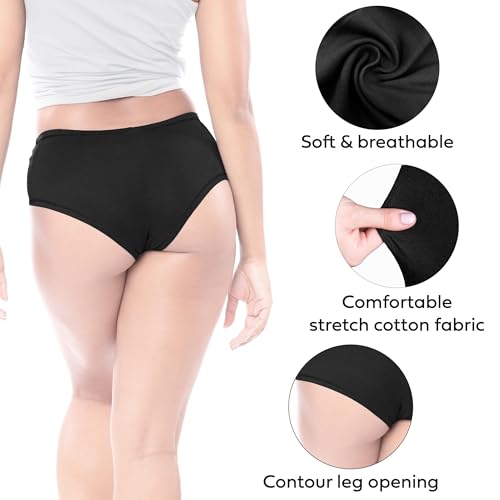 Sexy Basics Women’s Boyshort Boy Cut Style Cotton Stretch Panties | Multi Packs | Ultra-Soft Cotton Spandex Colors Underwear3