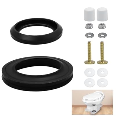 RV Toilet Seal Kit for Thetfords Aqua Magic Style Plus, Style Lite, Style II & Residence RV Toilets, 34120 Waste Ball Seal Kit Replacement Parts with Mounting Hardware Kit, 2 in 1 Camper Set