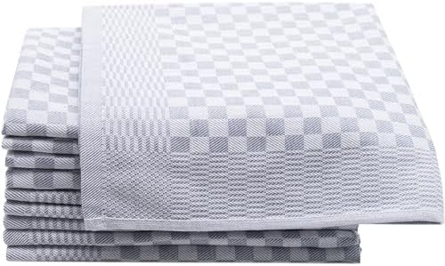 Strofinacci In Cotone ZOLLNER - 5 Pezzi 50x70 Cm, Righe Grigie E Bianche - Lavabili A 60°C, OEKO-TEX - Foto 12