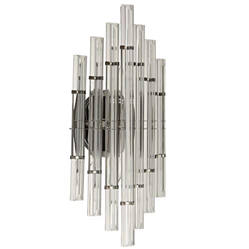 Holkirt Mid-Century Wall Sconce Lighting Modern Crystal Rod Vanity Light For Bedroom Living Room Bathroom 2-Light #TOP6