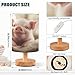 YYZZH Table Lamp Cute Baby Pig Nightstand Lamp with Wood Base Fabric Lamp Shade Bedside Desk Lamp for Living Room Bedroom Kids Room Office