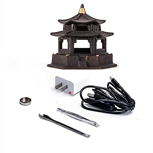 Timing Thermostat Electric Incense Burner, Electronic Aromatherapy Stove Ceramic Incense Holder, Oud Frankincense Resin Burner For Office Home Decor Yoga (Color : Blue) #TOP4