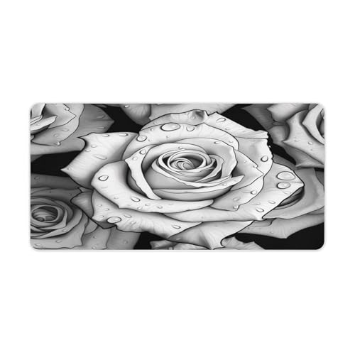 Alfombrilla Negra Blanca Rosa 60x30 cm Antideslizante miniatura 1