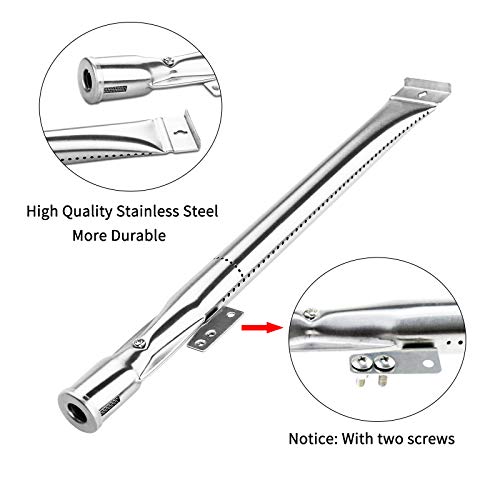 Hisencn Grill Replacement For Home Depot Nexgrill 720-0830H, 720-0830D, 720-0783E, 720-0888, Bhg 720-0783H Gas Grill Pipe Burner And Stainless Steel Heat Plates Tent Shield Replacement Kit #TOP1