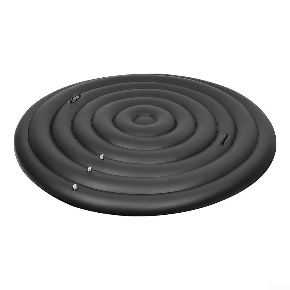 Housse de spa gonflable ronde en PVC de 180 cm avec couvercle réglable pour protection de l'eau en extérieur, rétention de la chaleur et montage facile dans le jardin ou la piscine (avec