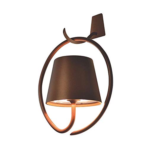 Zafferano Lampes à Porter Poldina Wandlampe mit Hacken Corten Cover