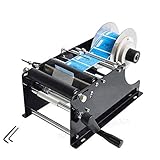 ZONEPACK Manual Round Labeling Machine with Handle Manual Round Bottle Labeler Label Applicator for...