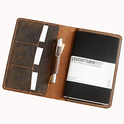Personalized Leather Leuchtturm 1917 cover, Medium A5, journal cover for Leuchtturm1917 A5 JOTTBOOK - 306L