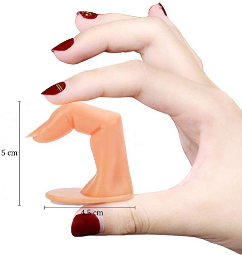 UCLEVER 10pcs Practice Manicure Fingers with False Nails Training Fingers for Acrylic, Gel and Nail Art