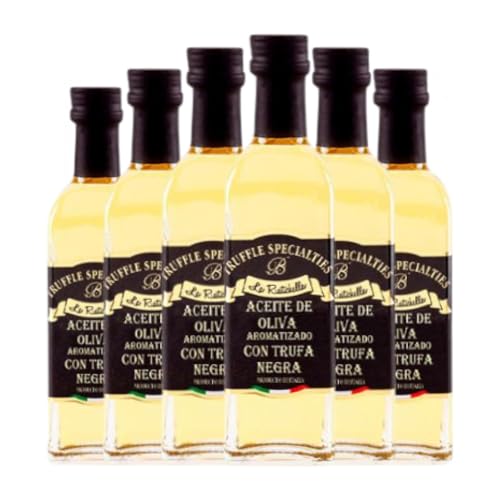 Aceite de Oliva Belfood Trufa Negra La Rustichella Botellín Miniatura 5 cl (Caja de 6 Botellín Miniatura de 5 cl)
