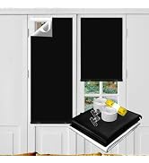 SHERY Blackout Door Curtain - Privacy Thermal Insulated French Door Window Curtains Patio French ...