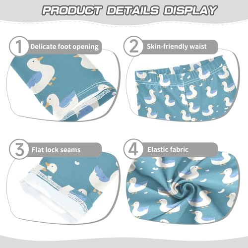 Cute Duck Pattern Girls Leggings Kids Yoga Pants Athletic Tights Pants 4-10 Years3