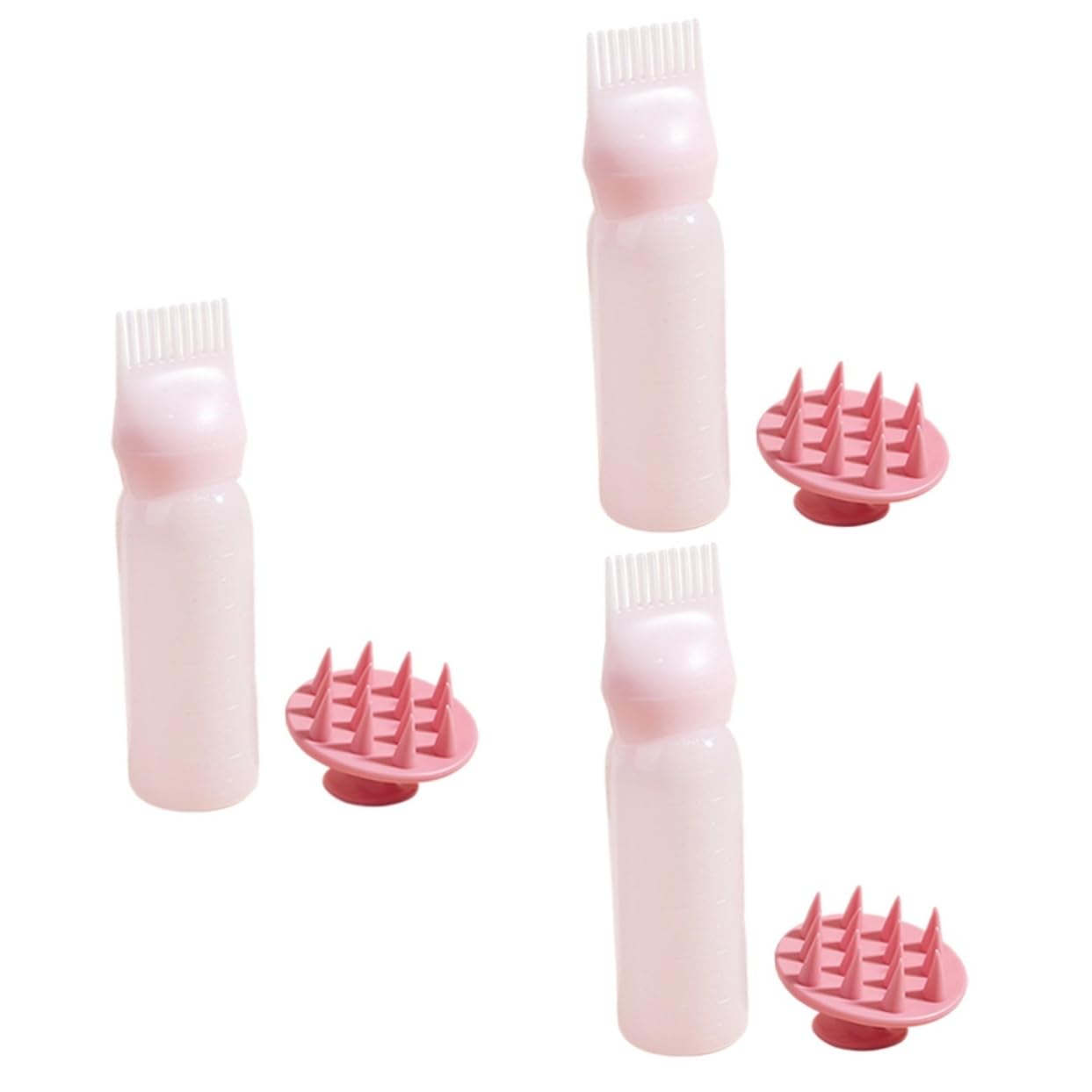 minkissy 6ensembles Bouteilles Applicateur De Pour Cheveux Avec Peigne De Racine De Flacons Pour Coloration Et Huile Capillaire Pratique Et Facile à Utiliser