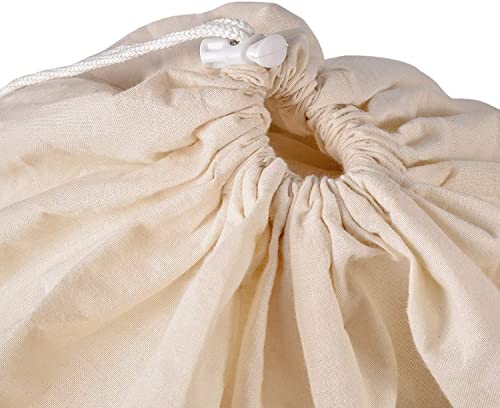 Sweet Needle extra großen Wäschespeicher-Einkaufstüten, 71 x 91 cm (28 x 36 Zoll) 75 l - 100% Baumwolle, sehr langlebig, Zugschnur mit Kabelverschluss, Maschinenwäsche und wiederverw