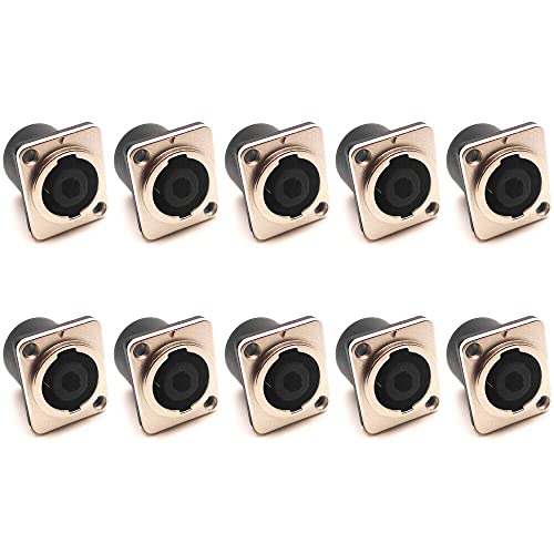 Conector XLR 4 polos metal panel 31x26mm 10 unidades miniatura 1