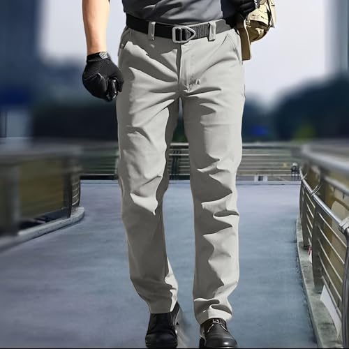Tactical Pants for Men Waterproof Straight Leg Lightweight Cargo Trousers Breathable Loose Work Pants with Pockets4