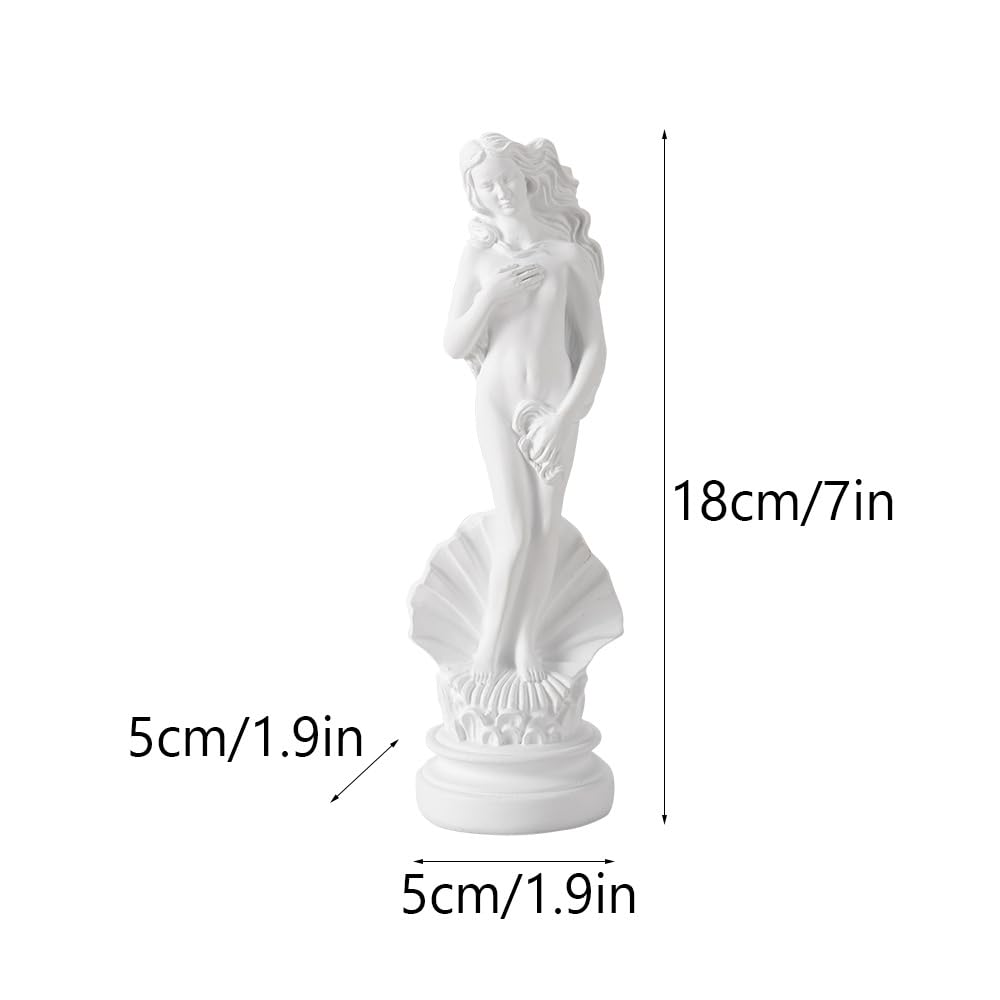Amazon.co.jp: ヴィーナス像 彫刻 置物 ホワイト 樹脂製 18cm 貝殻