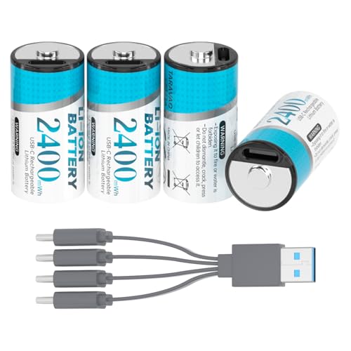 TARAVAO 4-Pack USB-C Rechargeable CR123A Batteries for Arlo Cameras (VMC3030 VMS3330), 3V Lithium...
