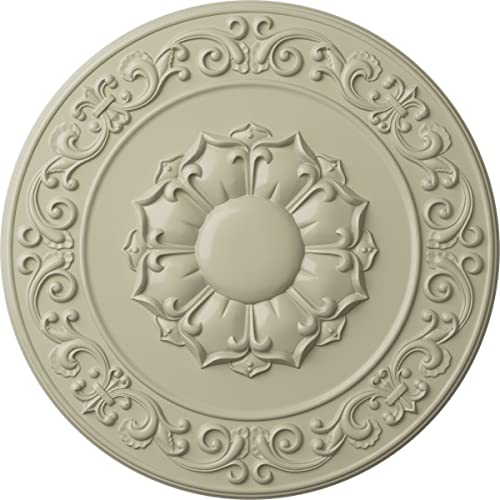 Ekena Millwork CM27SYCYF Sydney Ceiling Medallion 27 3/4"OD x 2"P (Fits Canopies up to 5 3/4") Hand-Painted Clear Yellow
