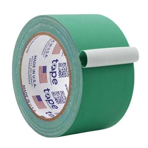 Image of WOD GTC12 Gaffer Tape, Green Low Gloss Finish Film, 2.5 inch x 60 ft. (Pack of 20) Residue Free, Non Reflective Cloth Fabric, Secure Cords, Water Resistant, Photography, Filming Backdrop