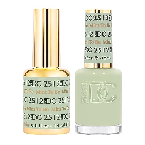 DND DC Gel Polish Set Free Spirit Collection UV/LED Gel Polish and Air Dry Nail Lacquer Matching Chip-Free Polish Duo 2512 Mint To Be 0.5 Fl Oz
