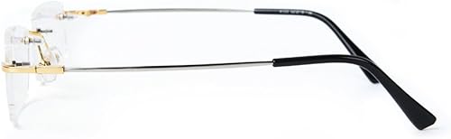 Miniatura 3 de Agstum Lentes de bloqueo de luz azul  marcos flexibles de aleación de titanio sin montura lente transparente