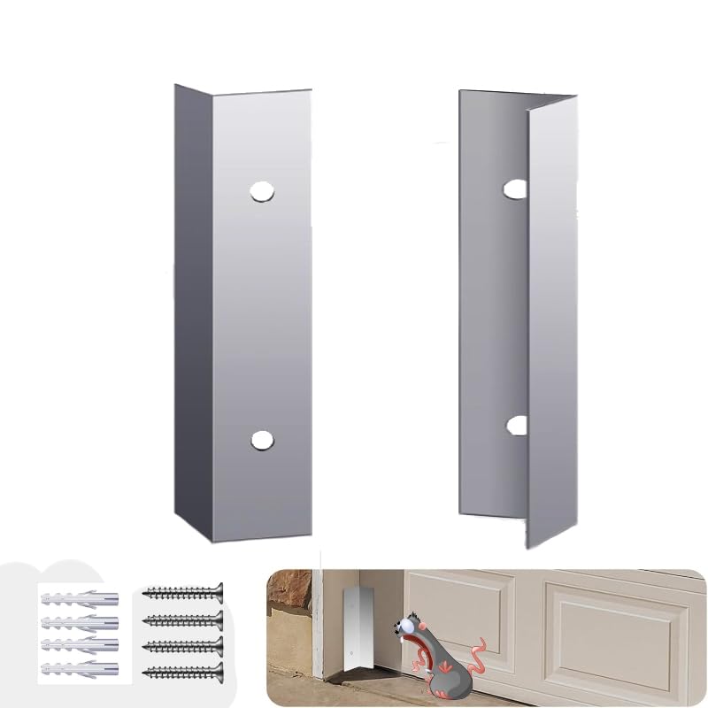 2 Pcs Garage Door Rodent Guard, Heavy Duty Stainless Steel Garage