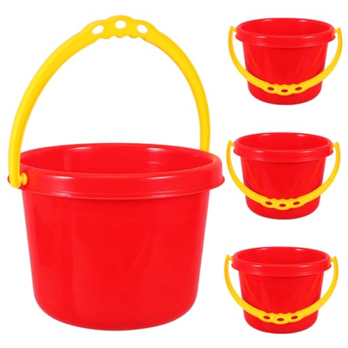 KESYOO 4Pcs Creative Beach Plastic Sand Buckets for Pools Backyard Water Fun Pails for Imagination Playtime Activities