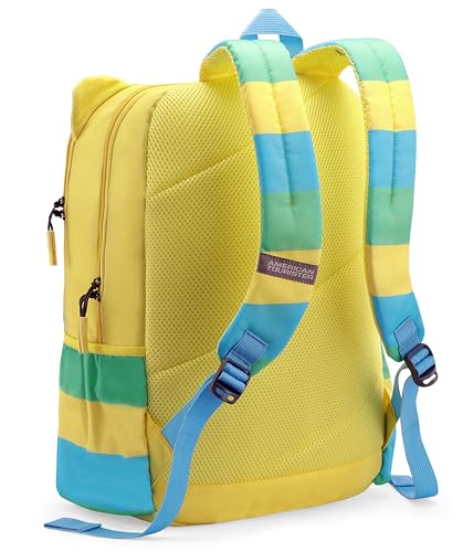 Image of American Tourister Smoodle+ | 30 Ltrs | 2 Compartments | Bottle Pocket | Ergonomic Padded Back Panel & Shoulder Straps | Kids Backpack | 1 Year International Warranty | Yellow