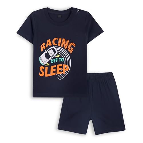 Image of T2F Baby Boys' & Girls' Printed T-Shirt & Shorts Set | 100% Cotton | Soft Fabric|Pack of 3 | 3-24 Months