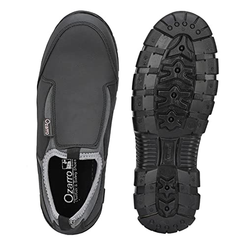 Ozarro-Black-Genuine-Leather-Steel-Toe-Safety-Shoe-S4433