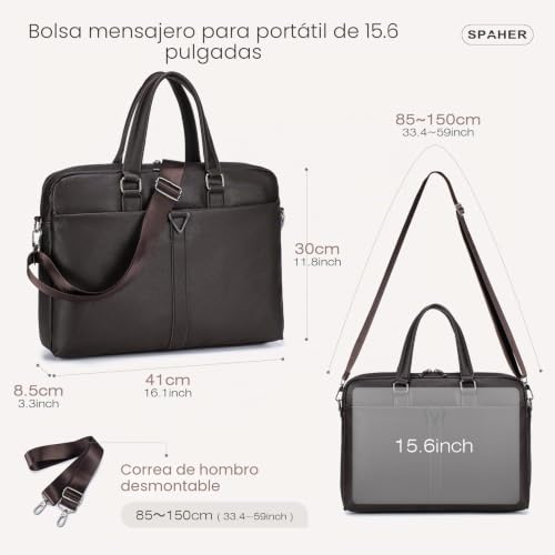 Bolsa para portátil 15,6 pulgadas que evita la humedad con cuero PU 3