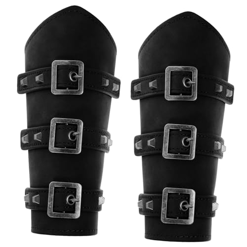 Gogogmee 1 Pair Medieval Wrist Band Arm Guards Halloween Cosplay Accessory for Men Women