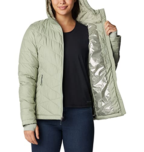 Image of Columbia Women's Omni-Heat Reflective Heavenly Hooded Hiking & Trekking Down Standard Length Jacket