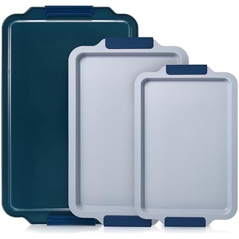 BRONYPRO Non Stick Ceramic Baking Sheet Set Cover