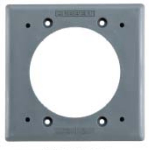 Hubbell Wiring Systems HBL2030AP Twist-Lock Safety-Shroud Straight Watertight Wall Box Adapter, Gray