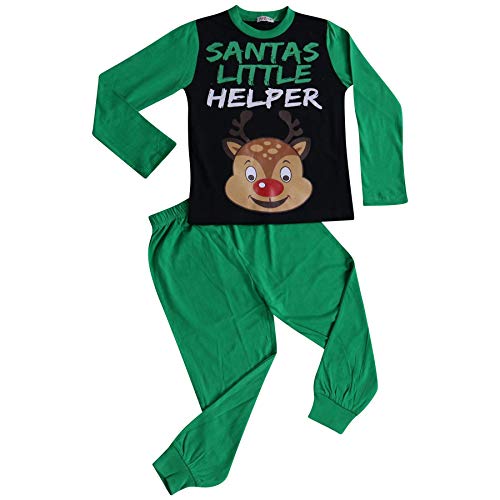 a2z4kids A2Z 4 Niños Niñas Niños PJS Ya Filthy Pijama de Navidad Impreso Loungewear - PJS Rudolph_Green 5-6