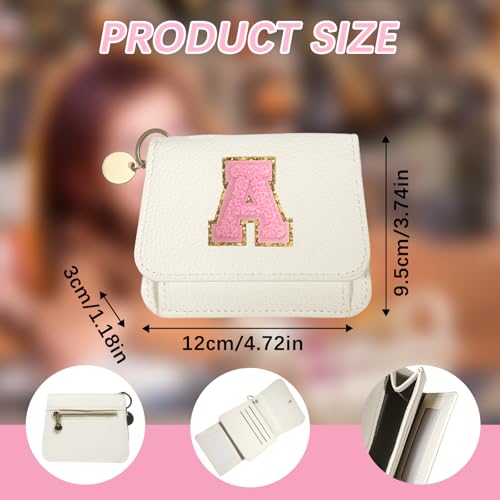 Girls Wallet, Initial Women's Wallets, White Small Wallet for Kids with 5 Card Slots Holder, Personalised Purses Gifts for Girls and Women, Birthday Gift, Christmas Gifts, Travelling Wallets Gift2