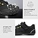 Grand Attack Barefoot Shoes Men Wide Toe Box Zero Drop Men's Trail Running Cross-Trainer Wrestling Boxing Weightlifting Walking Shoes All Black Size 9.5