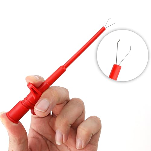 Image of 2Pcs P5004 Test Hook Clip, Professional High Voltage Flexible IC Test Grabbers Probe Jumper Insulated Quick for Electronic Testing Electronic Experiment Used in Instrument and Meter
