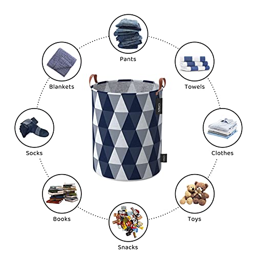 Large Laundry Hamper For Dirty Clothes, Cloths & Towels | Tall, Big Basket For Extra Loads | Xl Size, Sturdy, Collapsible, Portable & Waterproof | Cute, Modern | Kids, Nursery, Girls, Baby (2 Baskets) #TOP3