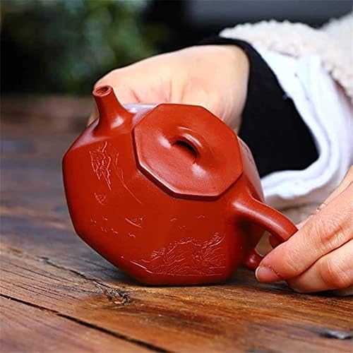 Tetera morada de arcilla mineral: juego de té Kungfu de cerámica octogonal tradicional 5