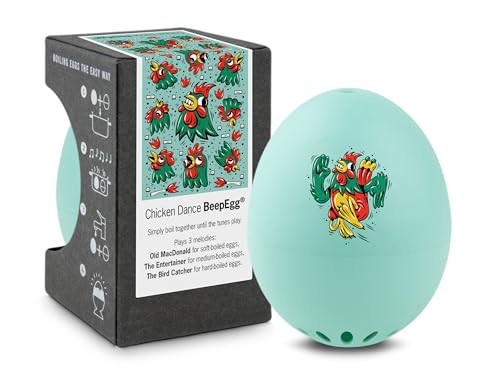 Chicken Dance BeepEgg – Egg Timer for Boiling Eggs – Musical Egg Cooker for Soft, Medium, Hard Boiled Eggs – Food Safe – Singing Floating Egg Timer – Egg Cooker for 3 Levels of Doneness - Brainstream
