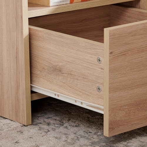 Image of Home Centre | Helios - Alton | Engineered Wood | Queen Beds | Oak | 1 Year Warranty