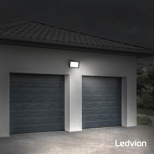 Ledvion LED Strahler, 100 Watt LED Fluter, 4000K Scheinwerfer, 12000 Lumen Arbeitsbeleuchtung, Außenstrahler IP65 Wasserdicht, Flutlicht mit Schnellanschluss