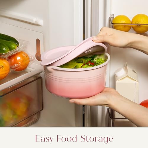 Image of CAROTE 20Pcs Titanium Cookware Set, Pots and Pans Set Non Stick, Kitchen Cooking Set with Detachable Handle, Non Toxic Induction Cookware, Dishwasher /Oven Safe Pink