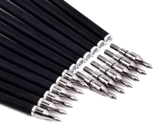 31" Feather Carbon Arrows, Archery Hunting Target Practice Arrows 12 Pack by LWANO - Used condition - Image 6