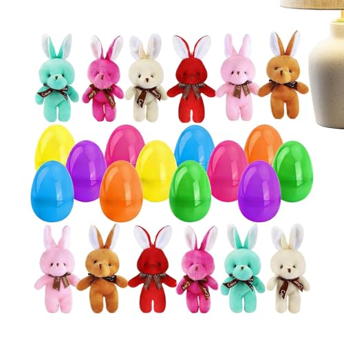 Easter Eggs Prefilled With Toys - Bunny Plush Doll Pendant Charm, Pre-Filled Easter Eggs Assortment For Family Gatherings Holida