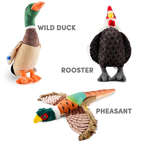 Image of BarkButler x Fofos Pheasant Bird Plush - Soft & Squeaky Toys for Dogs, Dog Toys for Medium Dogs (0-20kgs) - Brown